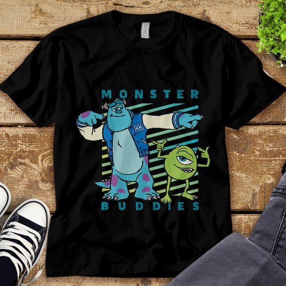 Disney Sulley and Mike Wazowski Monster Buddies T-Shirt Unisex Tee Adult T-shirt - Picture 1 of 2